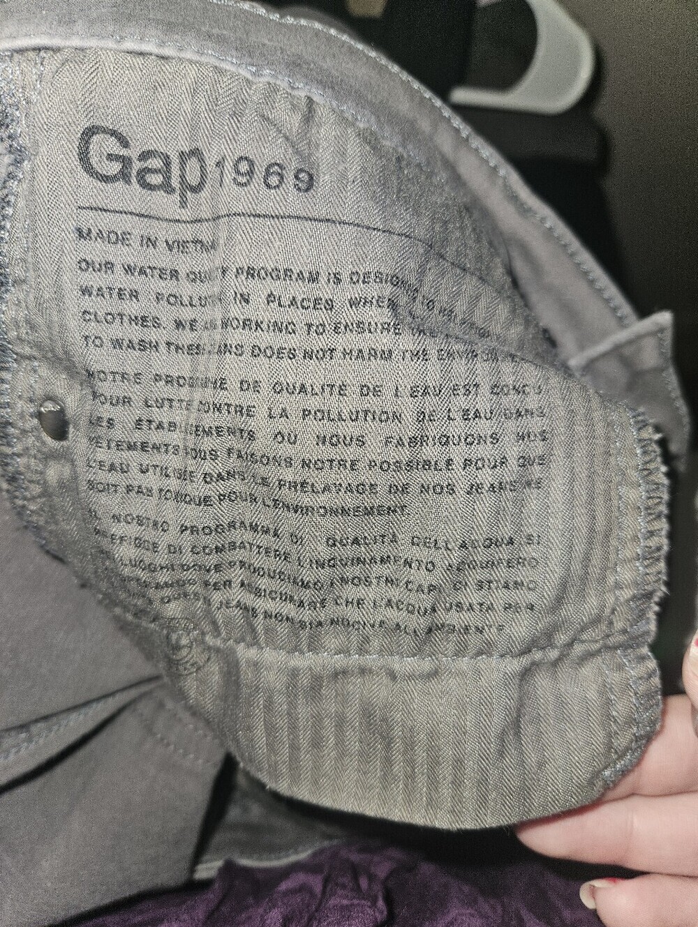 Gap Womans True Skinny High Rise Gray Pants Size 33R - Picture 11 of 12